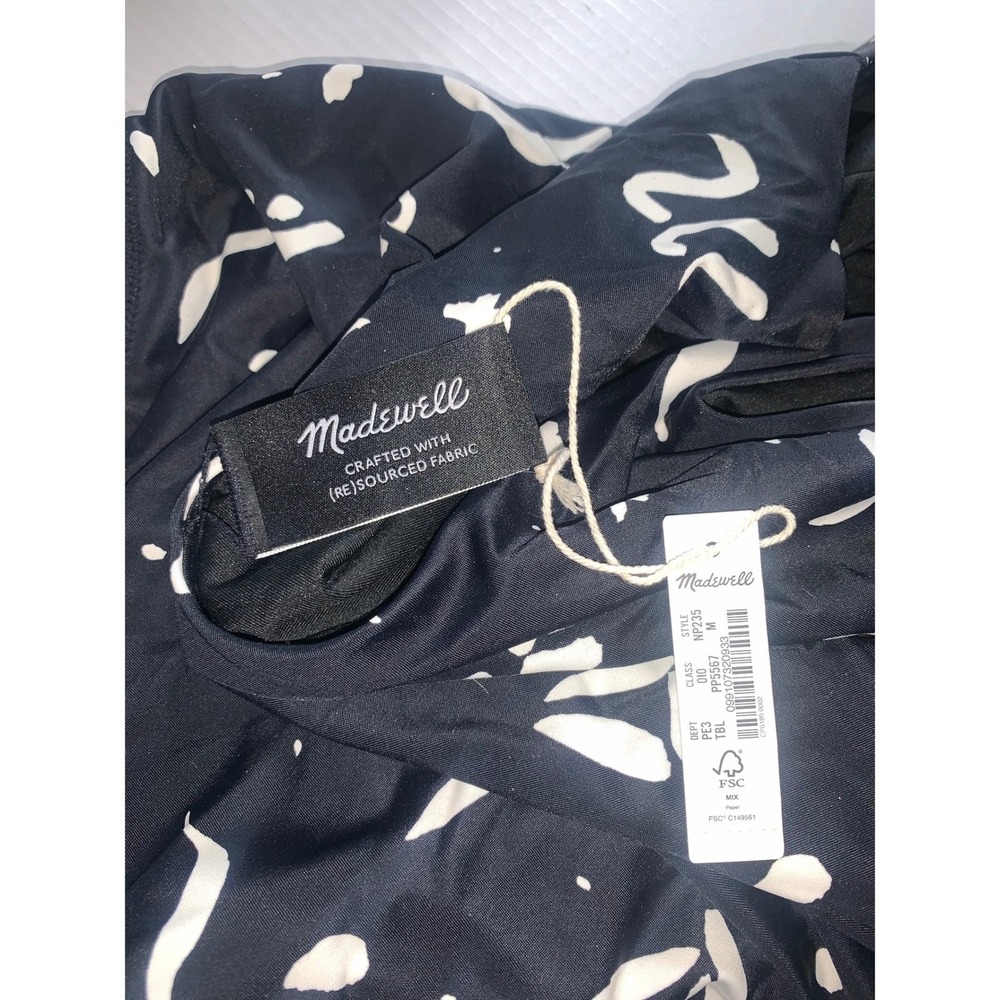 Madewell Second Wave One Piece Swimsuit Abstract Doodle Medium NP235 Womens - Picture 9 of 13